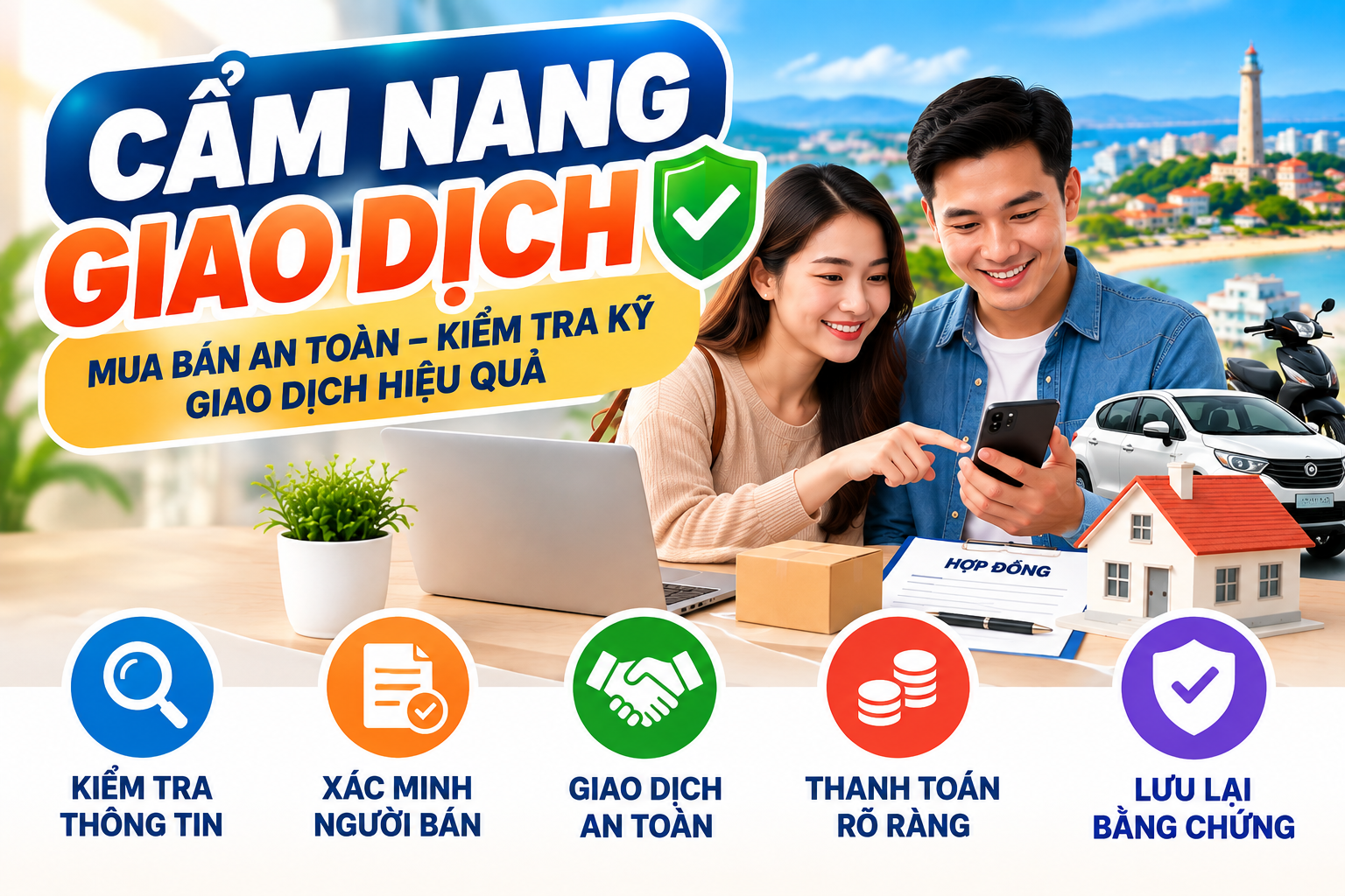 Kinh nghiệm mua bán an toàn, kiểm tra sản phẩm, xác minh thông tin và giao dịch hiệu quả dành cho người mua và người bán.