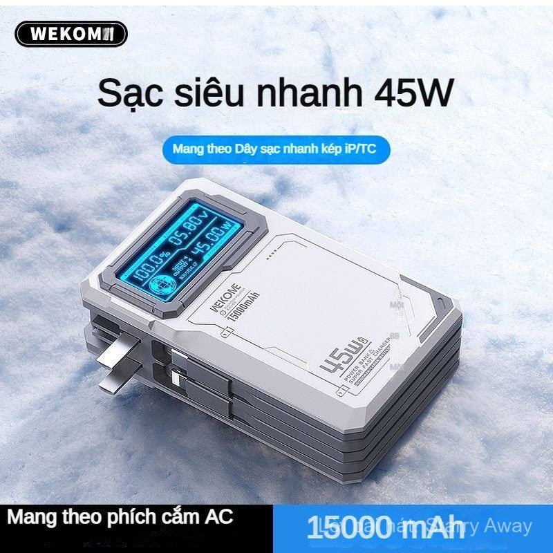 Pin Dự Phòng Sạc Nhanh 45W Wekome WP-88 15.000mah (VN). G.itx2