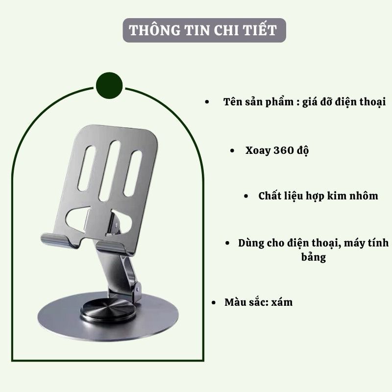Giá đỡ điện Thoại, Ipad Kiêm Loại C-003/ 8001 Xoay 360 độ và Giá Đỡ Điện Thoại Folding F10
